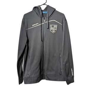 Vintage Bauer LA Kings Black Full Zip Hooded Jacket Men's Size Approx. L